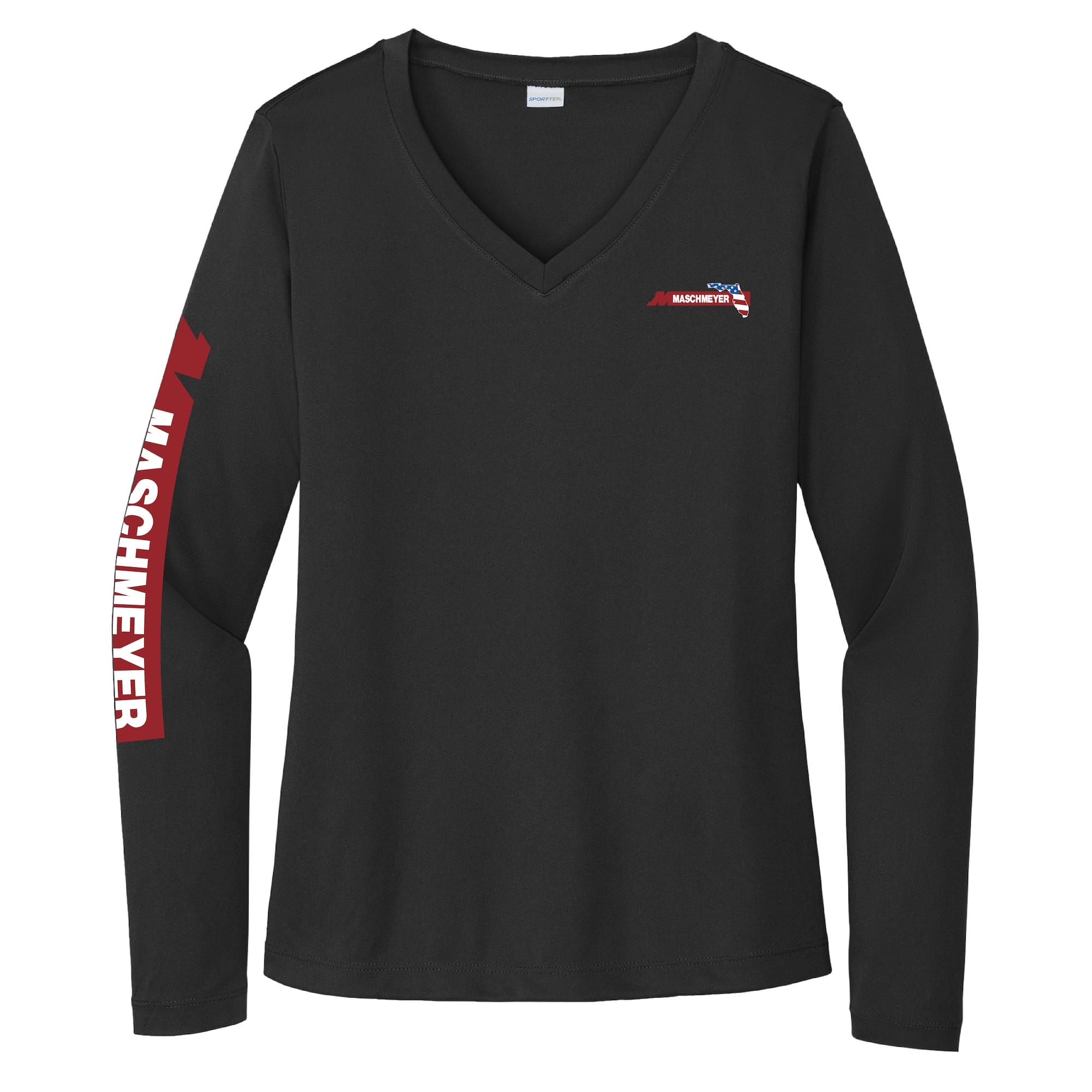 Sport-Tek Women's Long Sleeve V Neck Competitor Tee